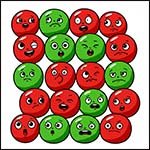 Comic style image of ions packed togther in a lattice.